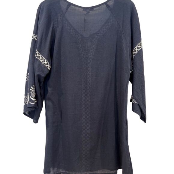 Crosstree Lane Blue Tassel Tie Boho Tunic Sz. L NWT - Picture 2 of 3